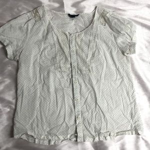 White Polkadot Blouse